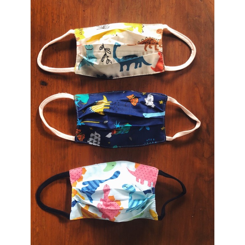 Masker Anak Motif Lucu / Masker Pooh / Masker Dino