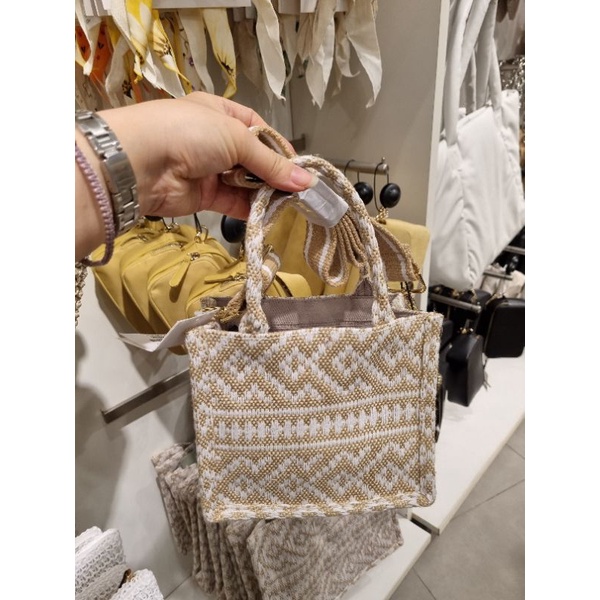 Tas tote tenteng motif  01 H&M JASTIP jasa titip hnm