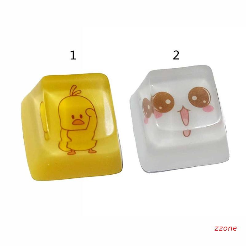 Zzz 1pc Keycap Keyboard Mekanikal Dua Lapis Bahan Resin Motif Kartun Cherry Profile R4