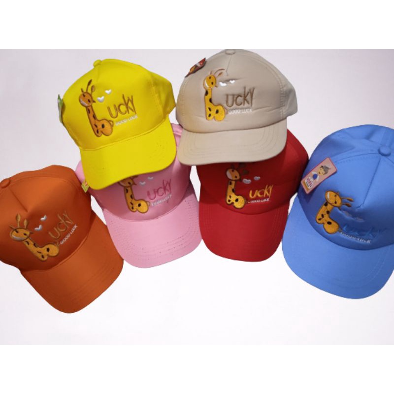 TOPI JERAPAH ANAK / TOPI ANAK / TOPI LUCU / TOPI BASEBALL / TOPI / TOPI NAMA