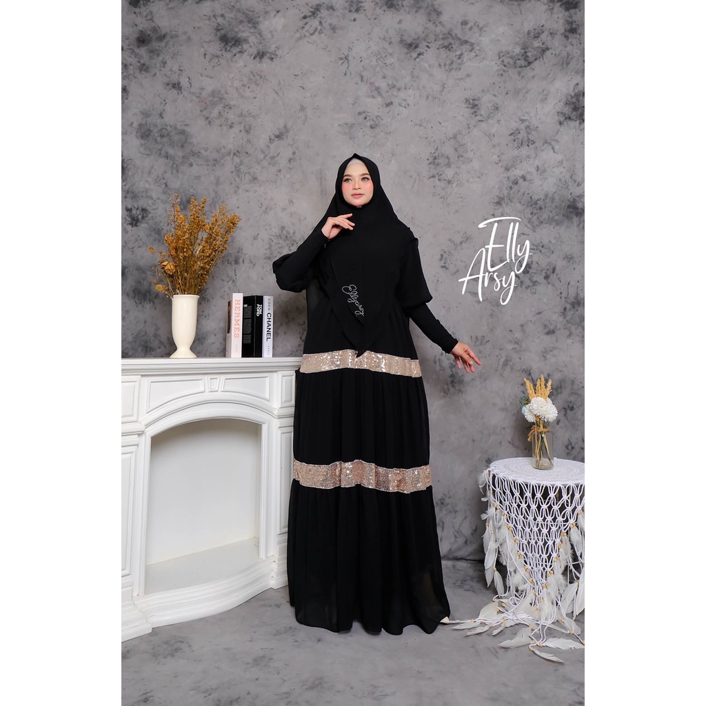 Adiba Dress Syari Ori By Elly Arsy