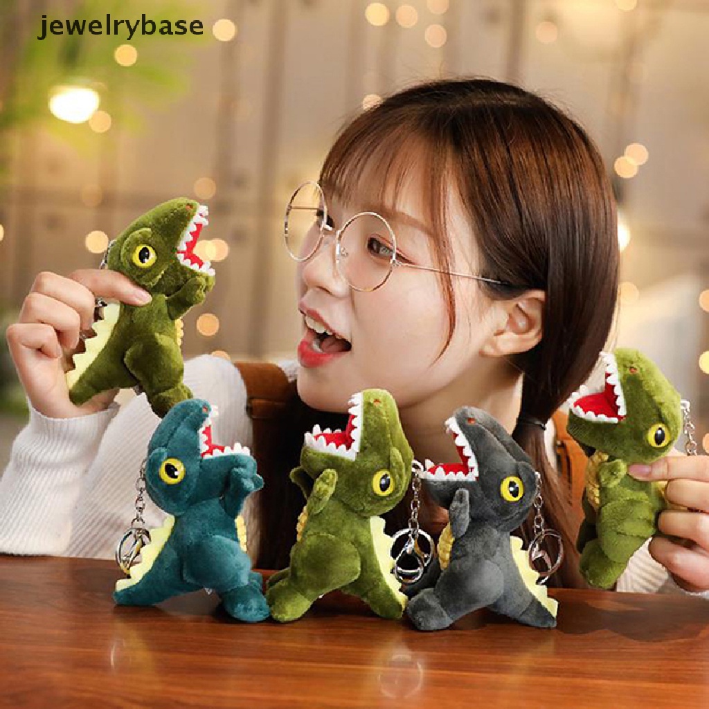 (jewelrybase) Gantungan Kunci Boneka T-Rex Bahan Plush Ukuran 14CM