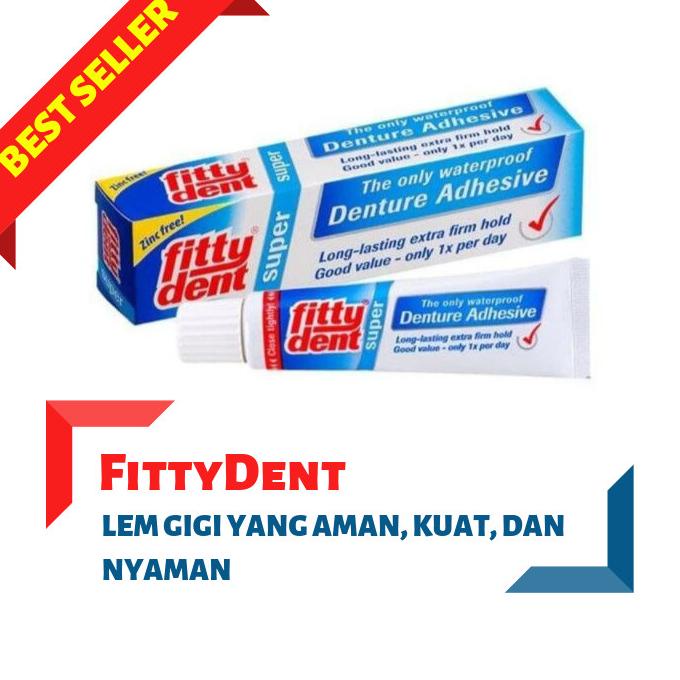 Lem Gigi Palsu Super Kuat FittyDent 40gr