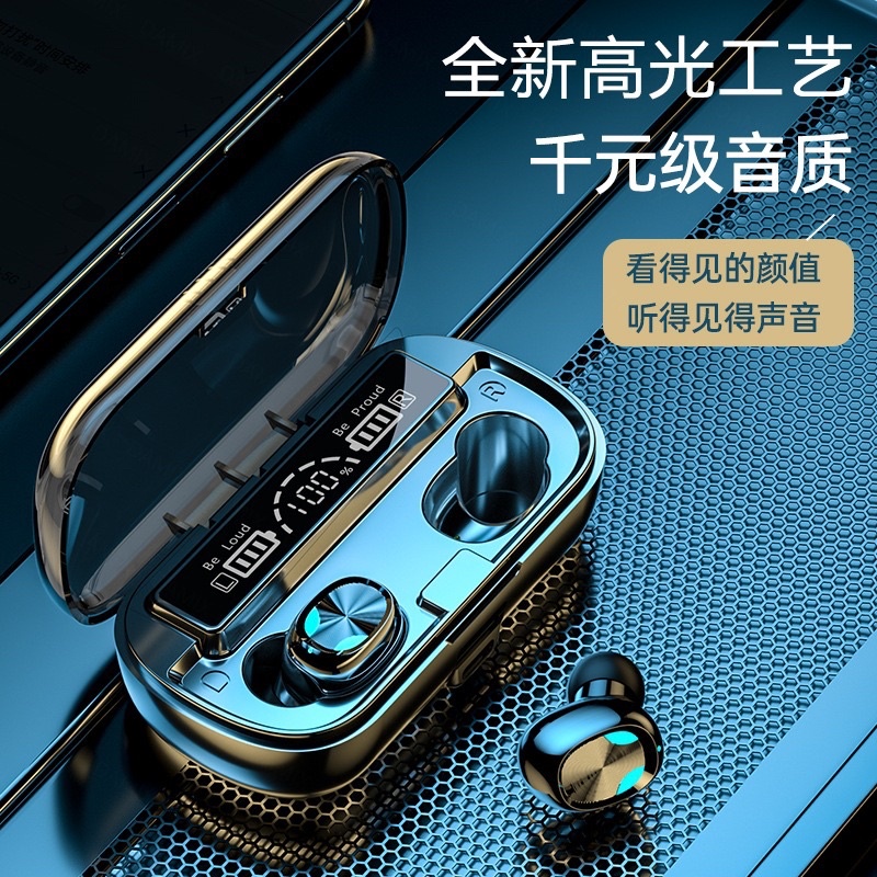 （COD）TWS m10 Wireless Earphone Headset Bluetooth 5.0 Dengan Mikrofon HIFI Stereo 9D With 3000 mAh Powerbank-X9