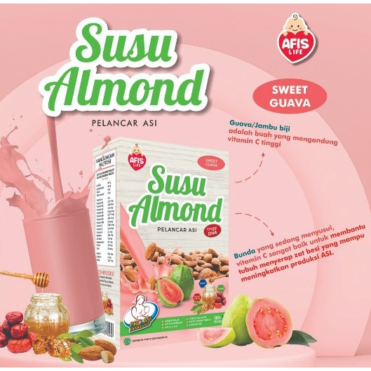 BELI 2 FREE Afis 60Gr AFIS SUSU ALMOND PELANCAR ASI BOOSTER ASI  Teh Pelancar Asi  Halal Afislife Kacang Almon Daun Katuk Madu 200 gr Asi Booster Tinggi DHA