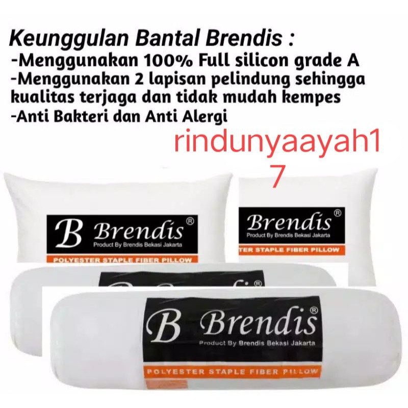 [100%ORIGINAL]Bantal Kepala hotel Brendis &amp; guling Brendis 2 set ( 2 bantal + 2 guling )