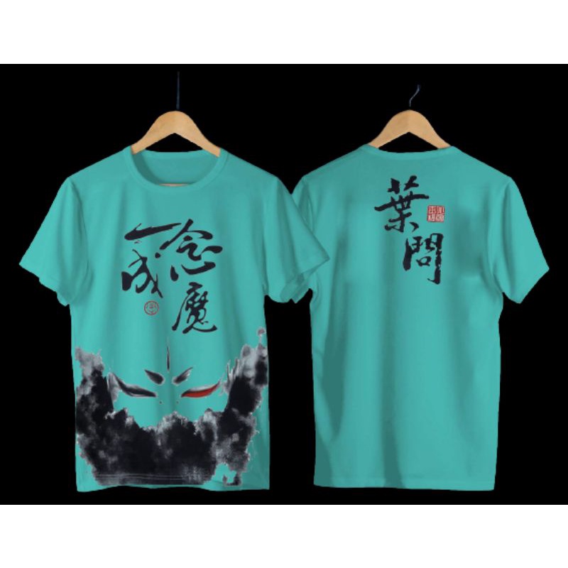 Baju kaos distro/baju kaos warna tosca/ baju kaos desain jepang/tosca