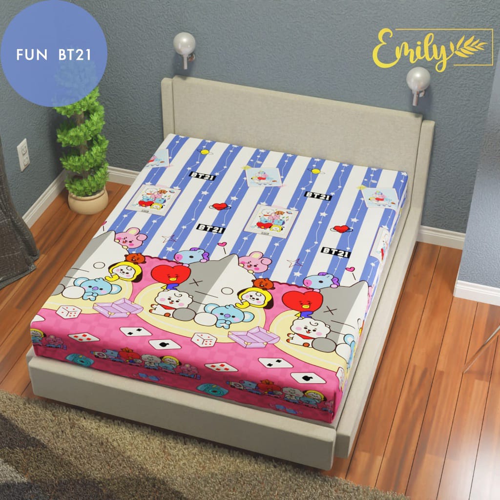 SPREI WATERPROOF LOKAL KARAKTER/SPREI MOTIF KARAKTER/SPREI ANTI AIR/WATERPROOF/TANPA SARUNG SPREI ANTI OMPOL SEPRAI ANTI AIR BANTAL/UKURAN 120x200/UKURAN 180x200