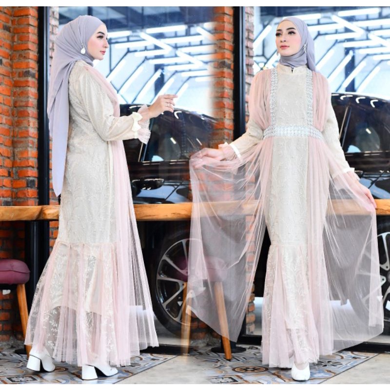 GAMIS RHEKA NEW//GAMIS PESTA//KEBAYA BROKAT//GAMIS MEWAH//GAMIS TULLE//KEBAYA CANTIK//BY PELAMINAN