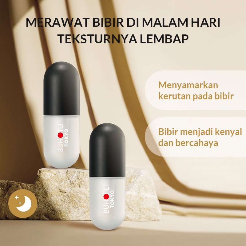 BIOAQUA X BUHOTEI Day &amp; Night Lip Serum Set (5ml + 5ml) Serum Bibir Pink Alami Lip Gloss Lip Oil
