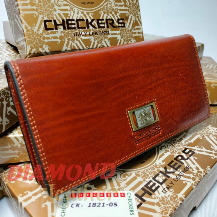 Checkers Dompet Kulit Import Italy Asli CK 05