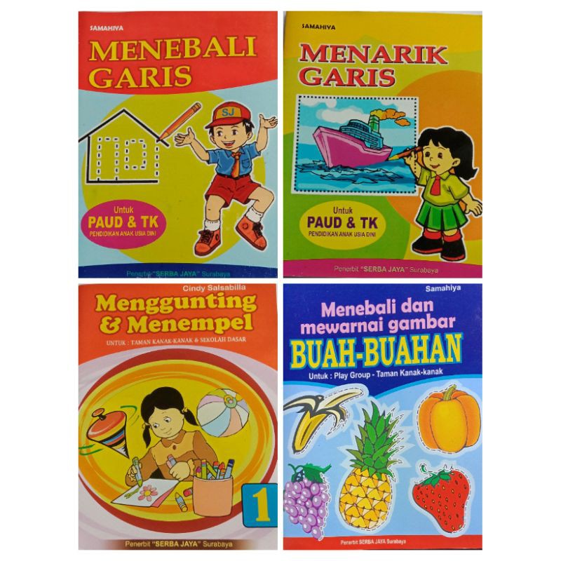 BUKU ANAK MENARIK GARIS UNTUK PAUD DAN TK / BUKU EDUKASI ANAK ANAK