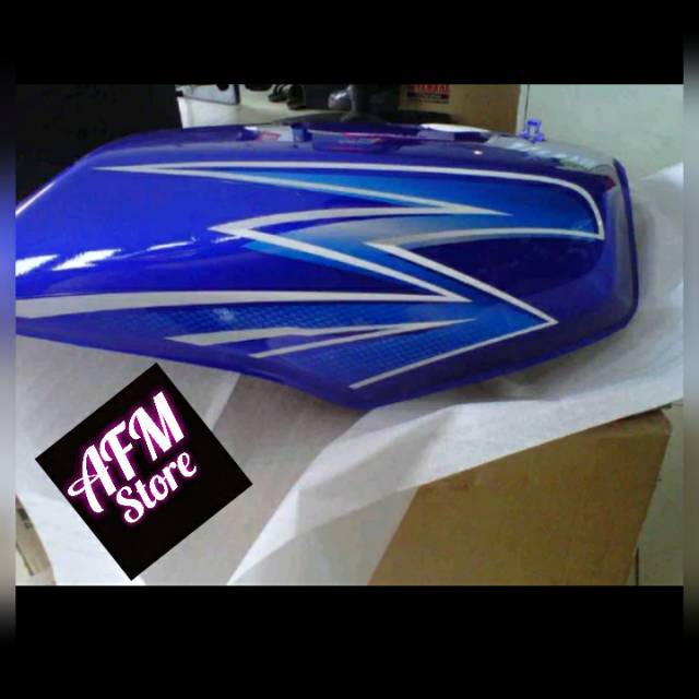 Jual Tangki Rx King 03 Original Cat Biru Lis Biru Shopee Indonesia