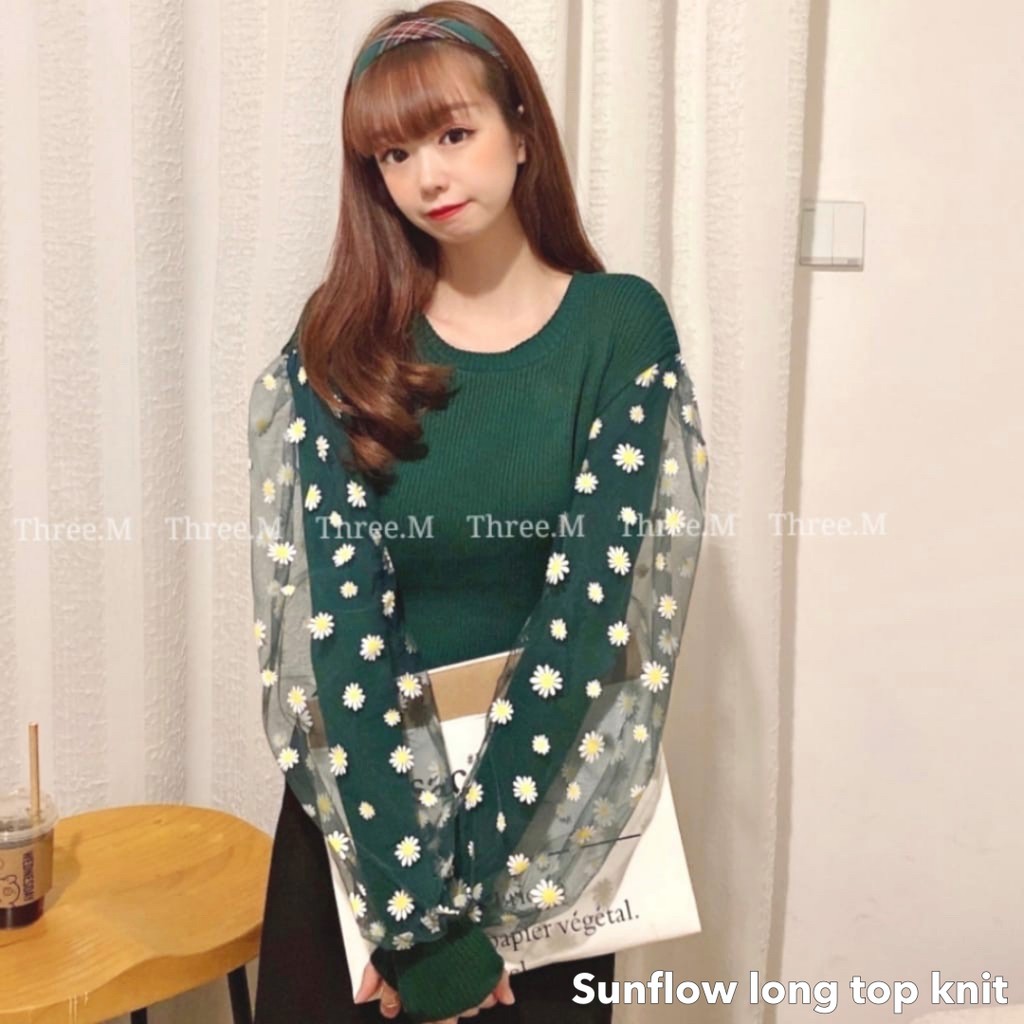 Sunflow long top knit -Thejanclothes