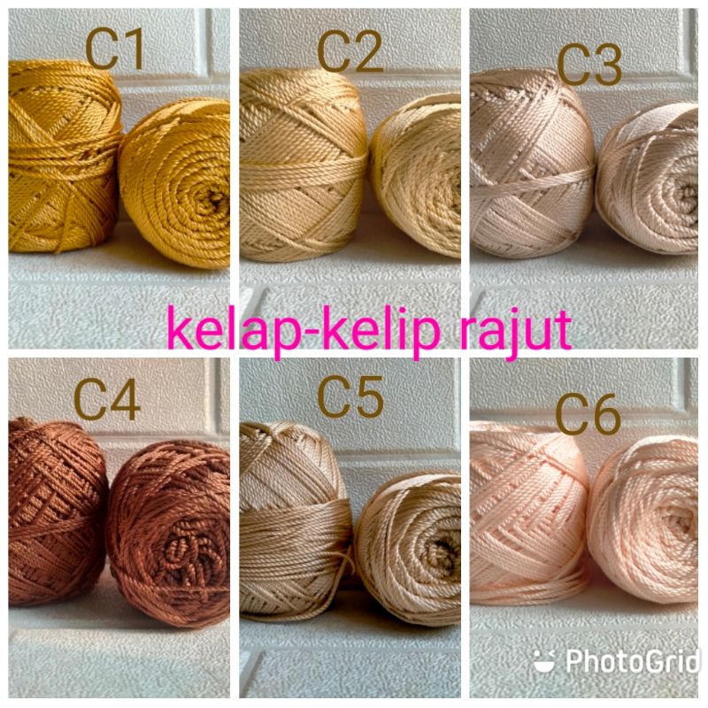 benang rajut poly kilap