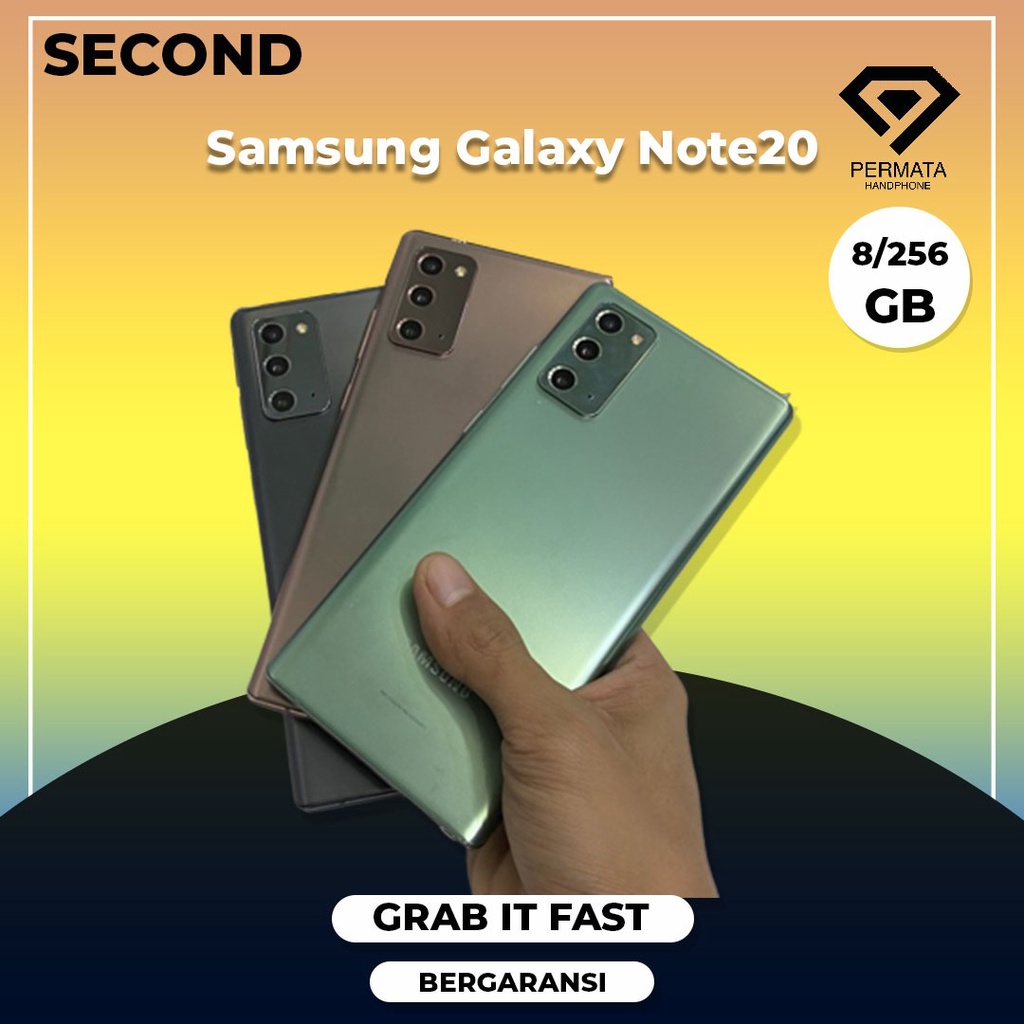ORIGINAL SAMSUNG GALAXY NOTE 20 5G 8/256GB SECOND BERGARANSI