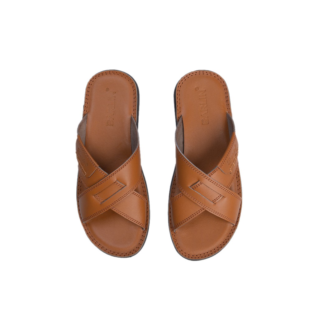 Sandal Casual Kulit Pria - Sendal Terlaris Slop Barlin Original - SM05