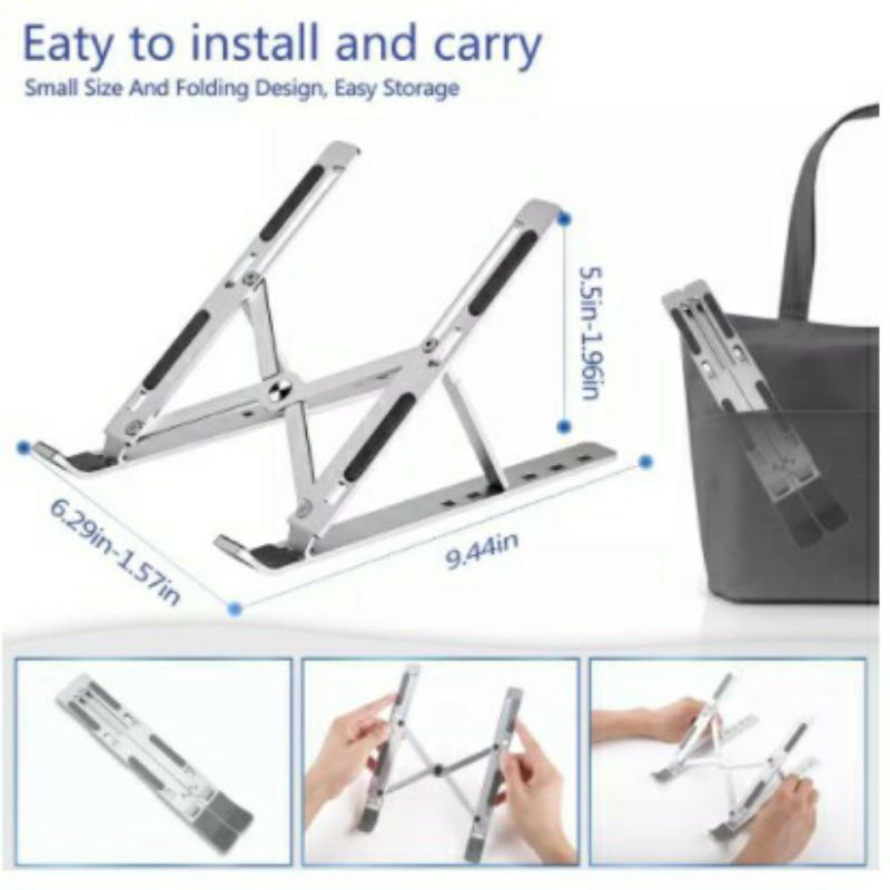 Holder Laptop FSB1 Folding Lipat Stand Notebook Macbook iPad Tablet Mysunstore