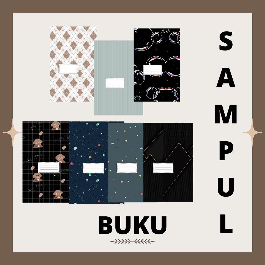 

[HVS 100g] Sampul Buku - Custom Desain - BOOK COVER AESTHETIC | SAMPUL BUKU AESTETIK | SAMPUL BUKU B5