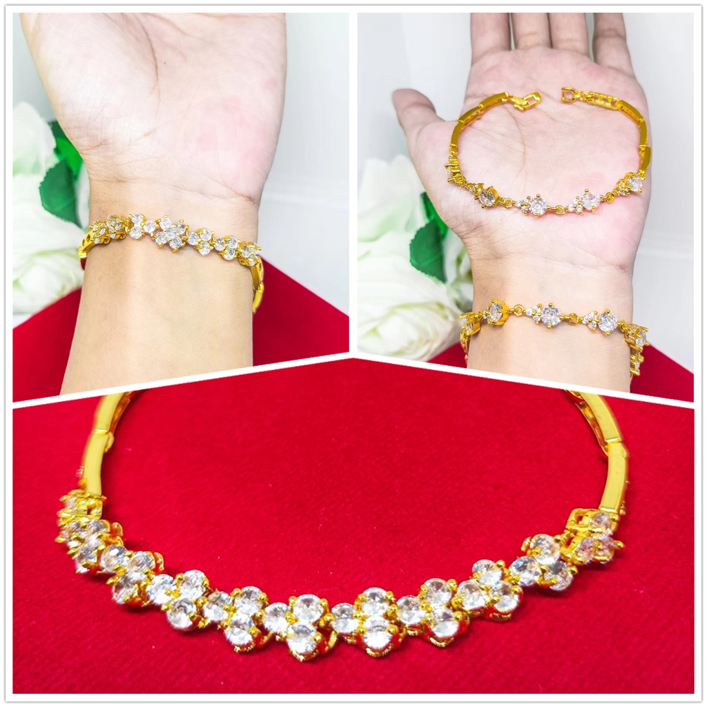 Gelang Serut xuping perhiasan lapis Emas 24k Bracelet