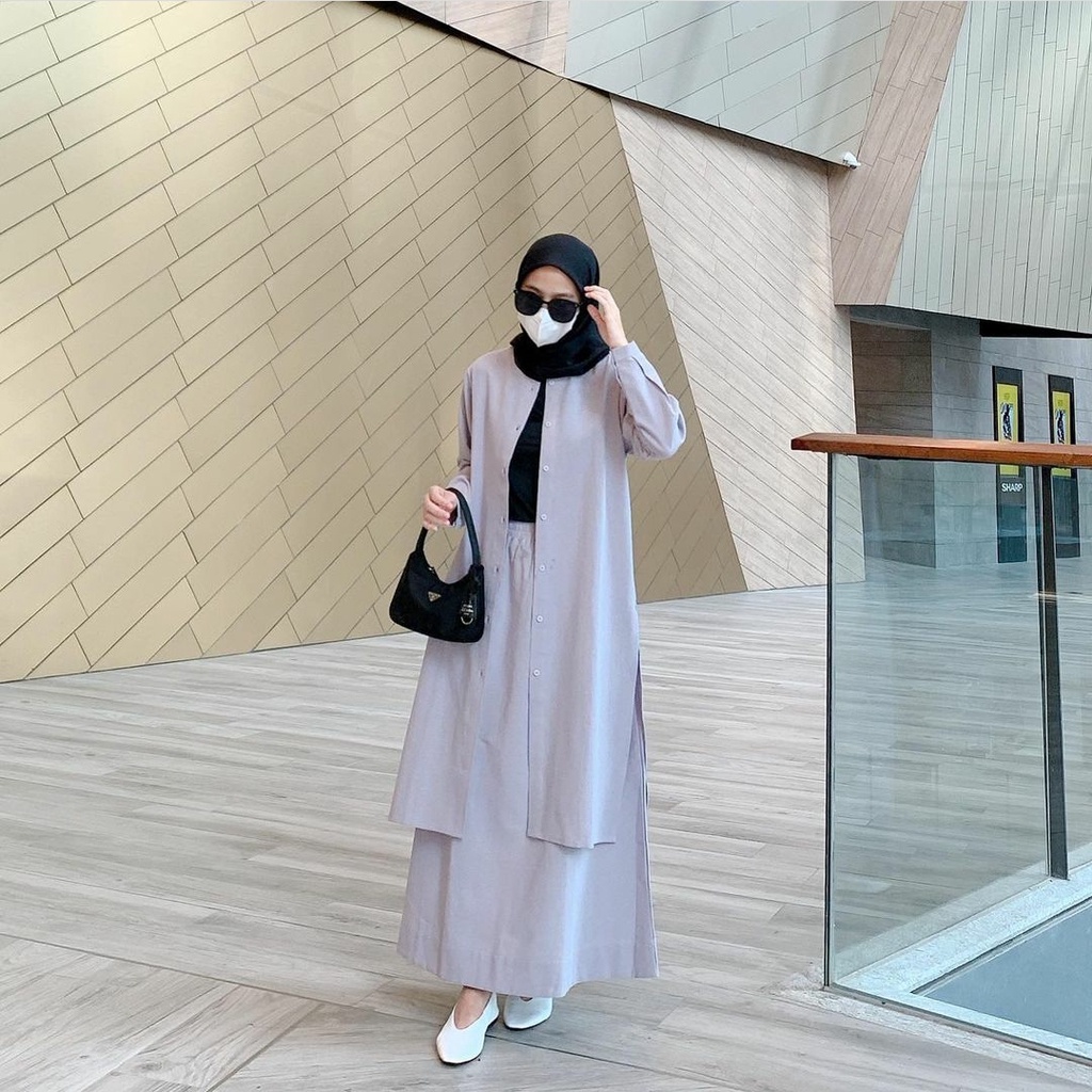Kaila Set Grey | Baju Muslim Remaja Terkini | Tunik + Rok Semi Span | Gamis Muslimah Terbaru | OOTD Hijab | Baju Wanita | Abaya Polos | OOTD Korean Style | Casual | Dress Korea | Gamis Remaja Terbaru | Termurah | Terlaris | Dress Kondangan |OOTD Kondangan-2