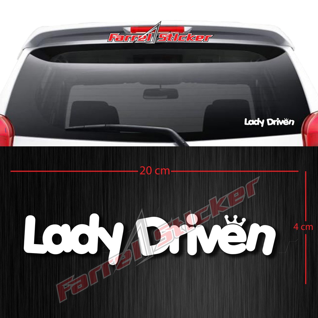 stiker pengemudi wanita sticker lady driven