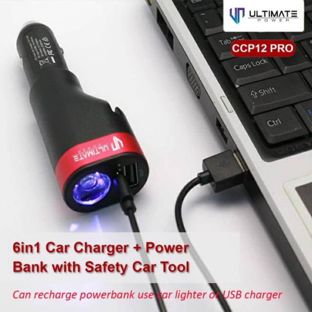 Car Charger Cas Hp Mobil Powerbank 6 in 1