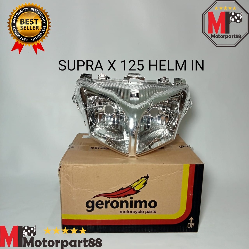 REFLEKTOR HEAD LAMP LAMPU DEPAN SUPRA X 125 HELM IN