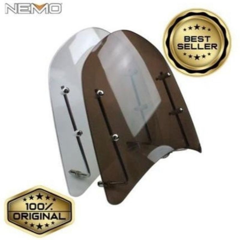 Winshield Nemo Model Genio Universal Vario,Scoopy,Beat,Vario,Mio,Fino,Supra,Revo,Blade,Jupiter Dan Motor Lain Nya