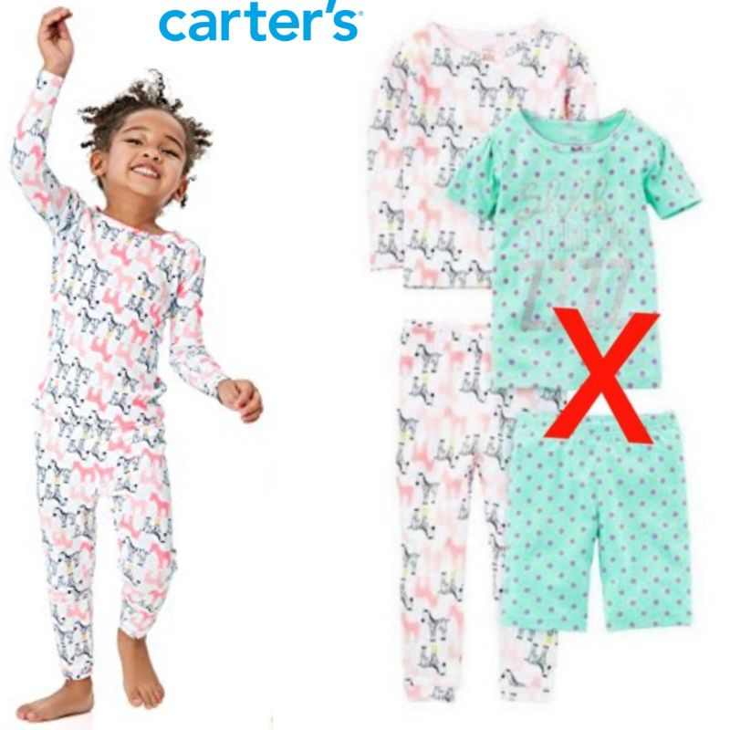Carter's Zebra Pajamas Set of 2 / Setelan piyama anak perempuan Carter's (6-9M, 12M, 18M)