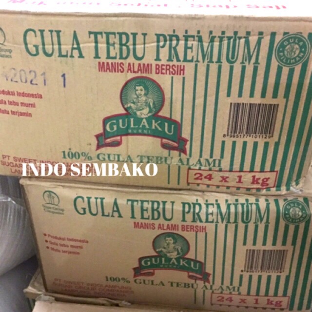 Gulaku Gula Tebu Premium m 1kg / Gula Pasir Putih Gulaku / Gula Pasir Putih Kuning