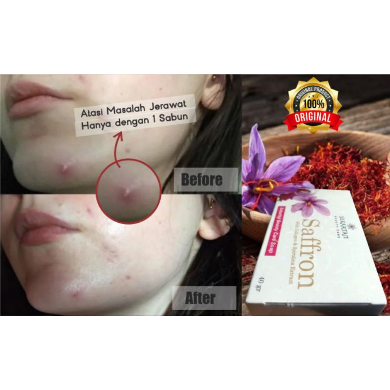sabun safron With Collagen Spirulina bikin glowiing geees