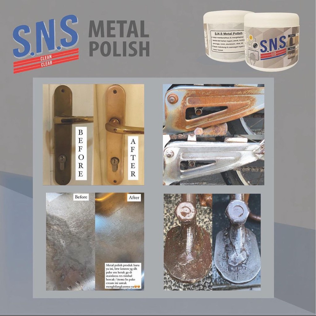 SNS metal polish pembersih