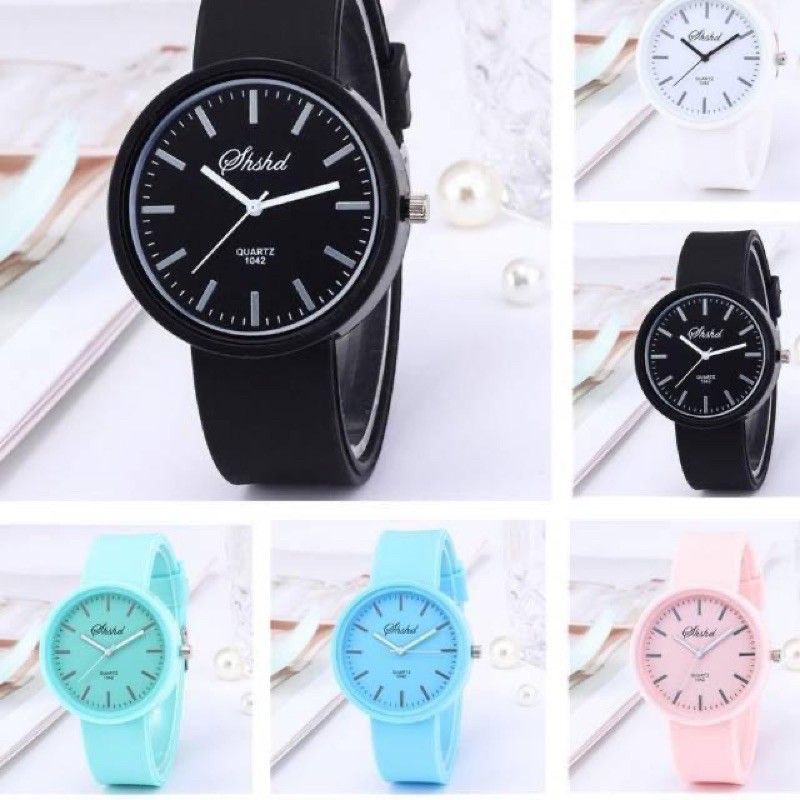 JAM TANGAN Pria Wanita COUPLE ANALOG RUBBER QUARTZ VINTAGE MURAH GROSIR FASHION