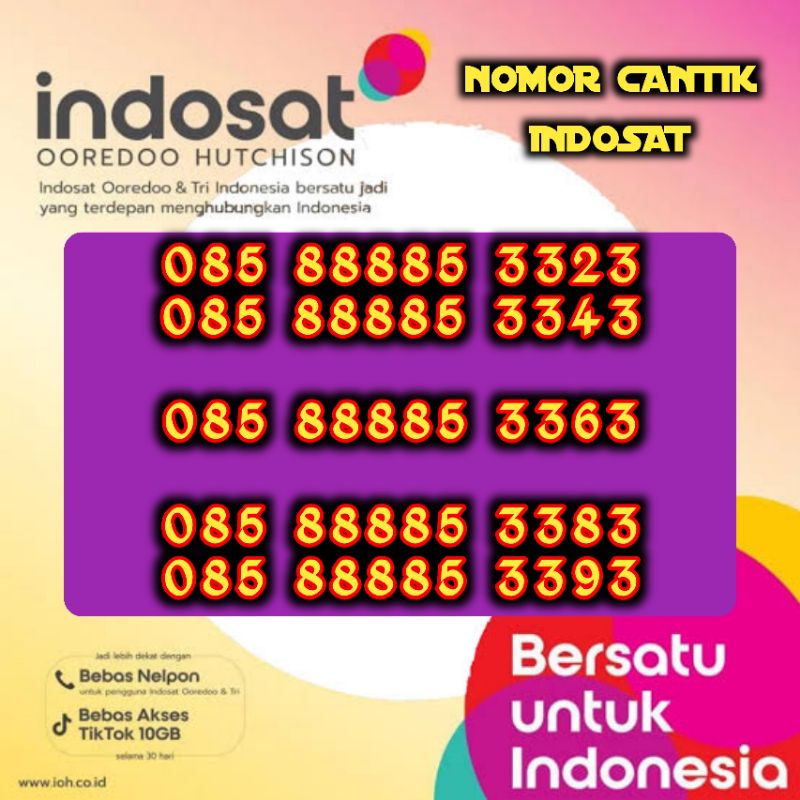 NOMOR CANTIK IM3 OOREDOO
