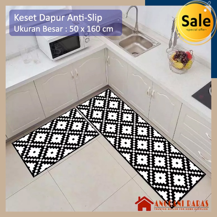 Alas Kaki Dapur Anti Slip Keset Dapur Anti Slip Karpet Dapur Panjang Anti Slip Keset Dekorasi Dapur Karpet Dapur Anti Slip Kitchen Keset Dapur Anti Slip Menyerap Air 50 x 160 cm