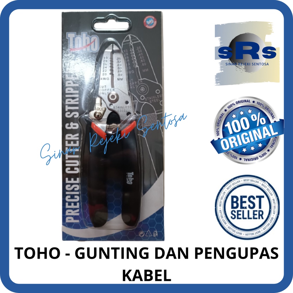 TOHO - TANG POTONG DAN PENGUPAS KABEL 6"