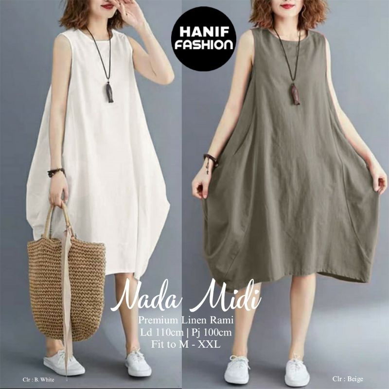 NADA MIDI DRES WANITA TERBARU BY HANIF