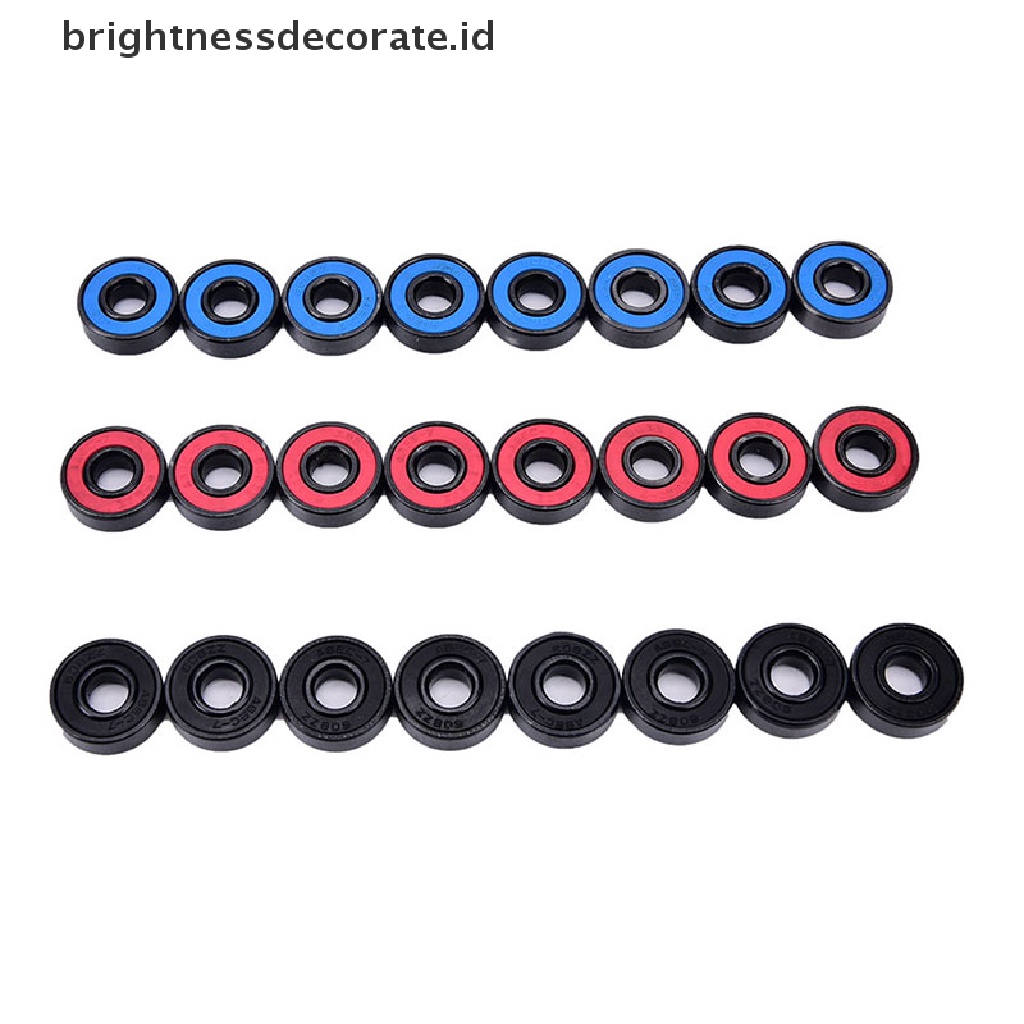 [birth] 8pcs/set 608RS skate skateboard steel integrated spacer bearings fit [ID]