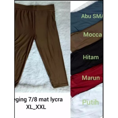 legng licin legging lycra legging 7/8 legging ketat leging street - XXL, abu SMA