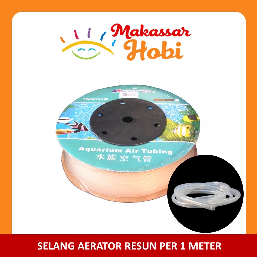 Selang Aerator Silikon Elastis Pompa Udara Aquarium RESUN Per 1 Meter