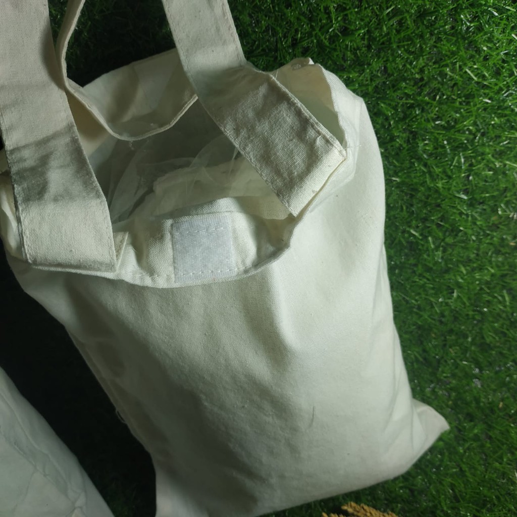 TOTEBAG BLACU POLOS 25x35 (READY STOK)