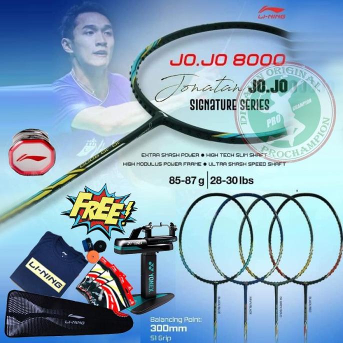 LINING JOJO 8000 RAKET BADMINTON ORIGINAL