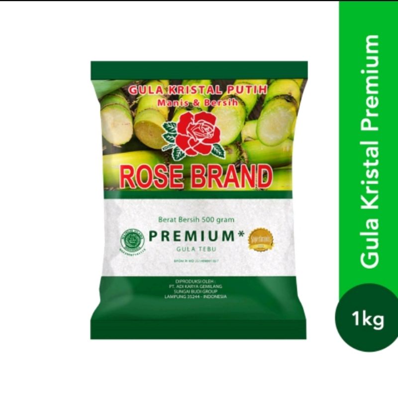 

ROSE BRAND GULA PASIR KEMASAN 1KG HIJAU DAN KUNING