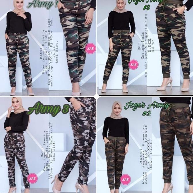 celana jogger wanita army/celana legging wanita/celana senam import