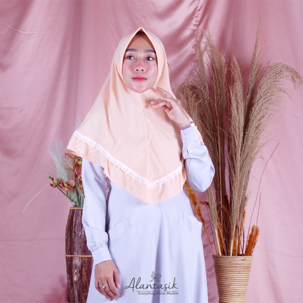 Alantasik - jilbab pet antem aira renda lace hijab hijab instan R.17