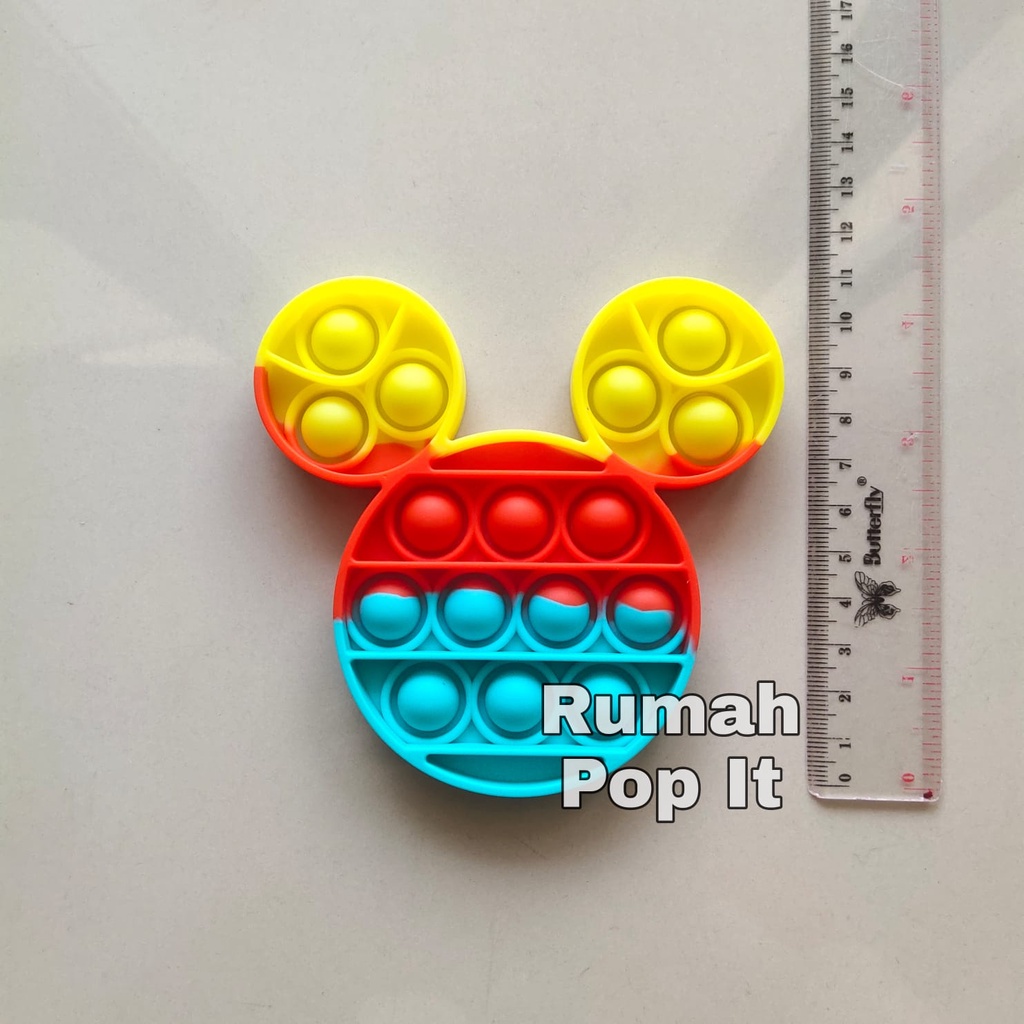 [MINI] Pop It Fidget Toys MINI MICKEY MOUSE RAINBOW / Fidget Pop It Squishy / Mainan Pop It