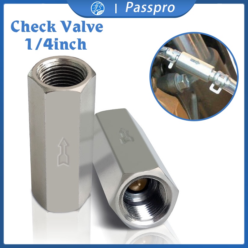 Check Valve Angin 1/4 Inch One Way Valve 1/4" No Return Valve Brass