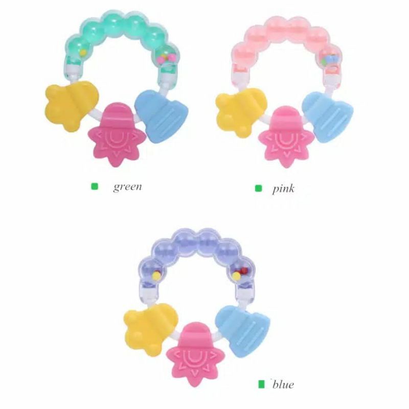 MAINAN RATTLE GENGGAM BAYI/TEETHER DENGAN GELATIN/GIGITAN BAYI