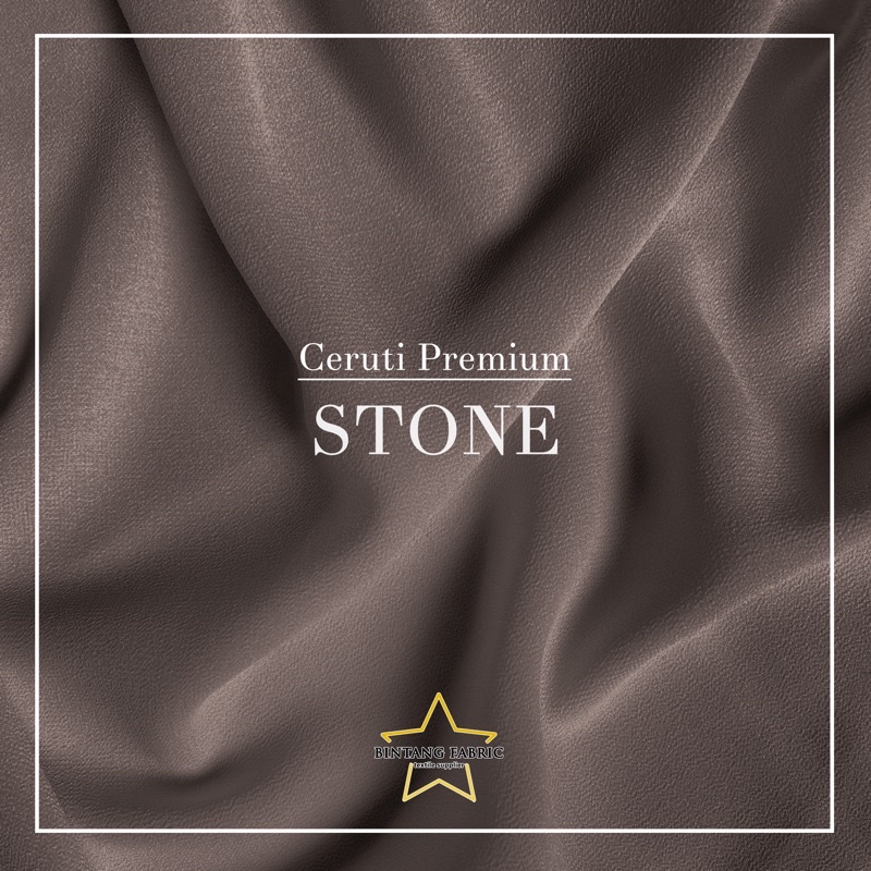Bahan Kain Ceruti Ceruty Baby doll Premium 1/2 meter-Stone